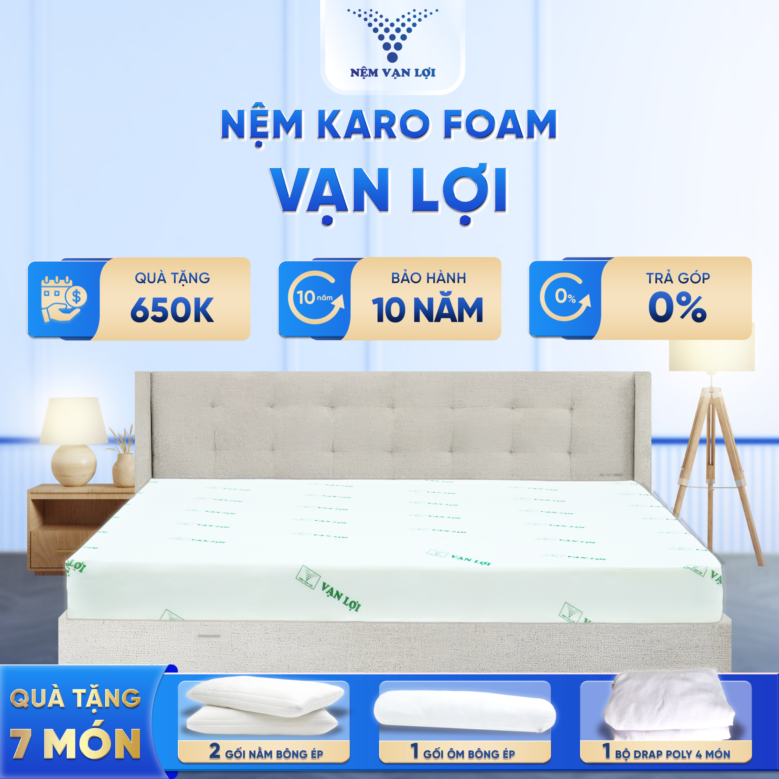 Nệm KARO FOAM – Giá Tốt, Bền Bỉ, Nâng Đỡ Chuẩn Giấc Ngủ