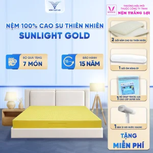 Nệm 100% Cao Su Thiên Nhiên SUNLIGHT GOLD – Nâng Tầm Sức Khỏe Gia Đình