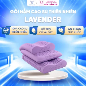 Gối Nằm 100% Cao Su Thiên Nhiên Lavender